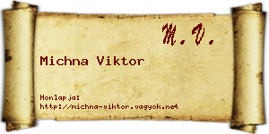 Michna Viktor névjegykártya